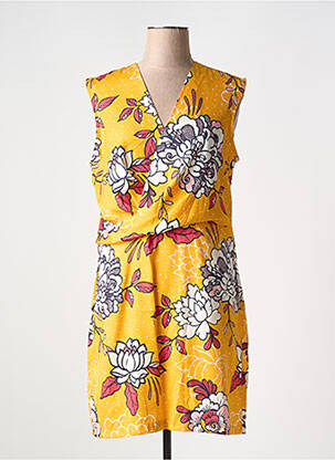 Robe courte sans manche sans manche jaune LA FIANCEE DU MEKONG femme