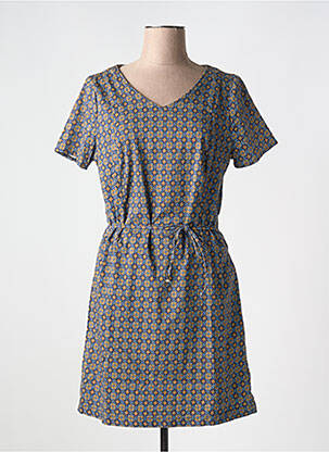 Robe courte manches courtes manches courtes bleu IMPAQT femme