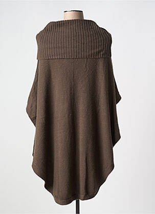 Poncho col tunisien vert PAUL BRIAL femme