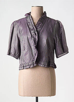 Boléro effet matière satinée violet VETO femme