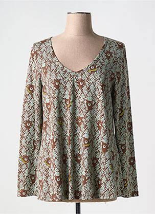 T-shirt manches longues manches longues vert L'ÉTANG DES SIRÈNES femme