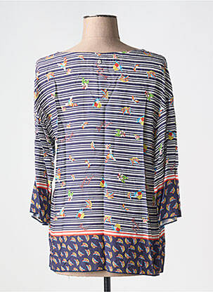T-shirt manches 3/4 manches 3/4 bleu THALASSA femme