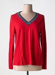 T-shirt manches longues manches longues rouge MALOKA femme