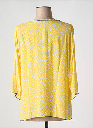 Blouse légère et transparente manches 3/4 jaune THALASSA femme