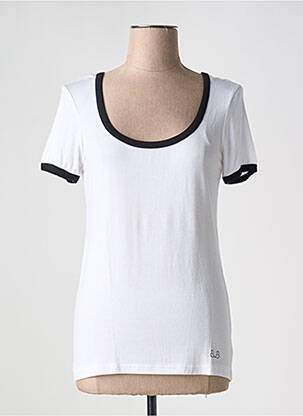 T-shirt stretch manches courtes blanc PAUL BRIAL femme