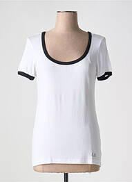 T-shirt stretch manches courtes blanc PAUL BRIAL femme