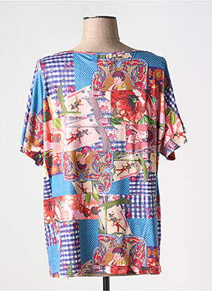 T-shirt coupe droite manches courtes bleu MISSING JOHNNY femme
