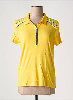 Polo stretch manches courtes jaune THALASSA femme
