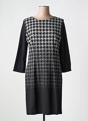 Robe mi-longue manches longues manches longues noir TELMAIL femme