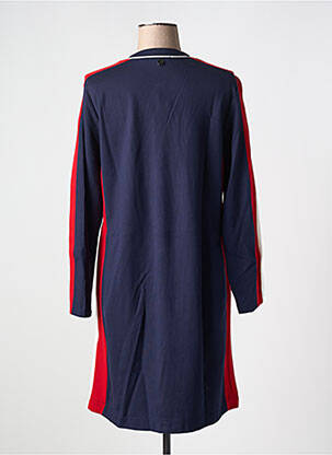Robe courte manches longues manches longues bleu MALOKA femme