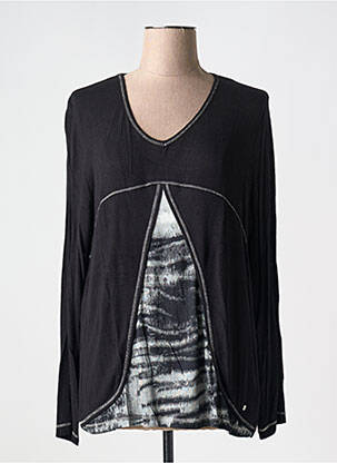 T-shirt manches longues manches longues noir THALASSA femme