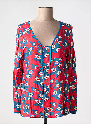 Blouse imprimé fleurs manches longues rouge LA FIANCEE DU MEKONG femme