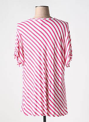 T-shirt col v manches courtes rose KAKIE femme
