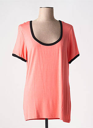 T-shirt stretch manches courtes orange PAUL BRIAL femme