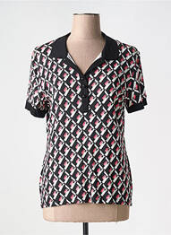 Polo stretch manches courtes noir PAUL BRIAL femme