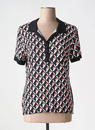 Polo stretch manches courtes noir PAUL BRIAL femme