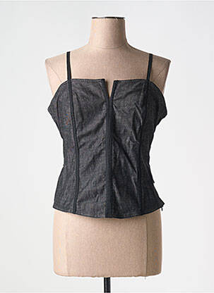 Top stretch fines bretelles noir PAUL BRIAL femme