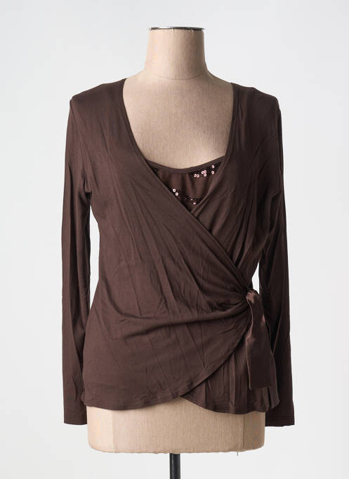 Top marron VIE NOCTURNE pour femme