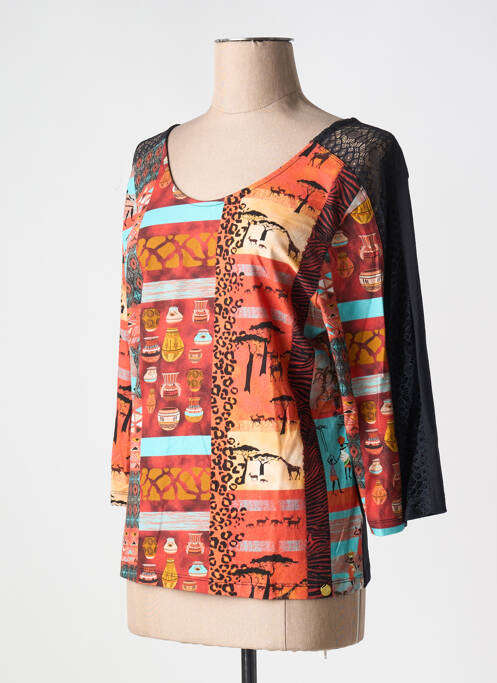 T-shirt orange PAUL BRIAL pour femme