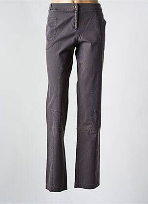 Pantalon slim tissage popeline taille normale gris CHRISMAS'S femme
