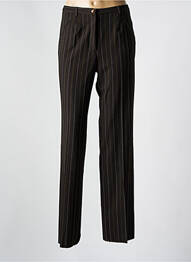 Pantalon droit tissage crêpe taille haute marron KIPLAY femme