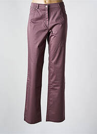 Pantalon droit tissage popeline taille normale violet PAUL BRIAL femme