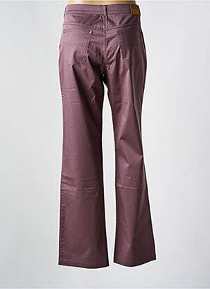 Pantalon droit tissage popeline taille normale violet PAUL BRIAL femme