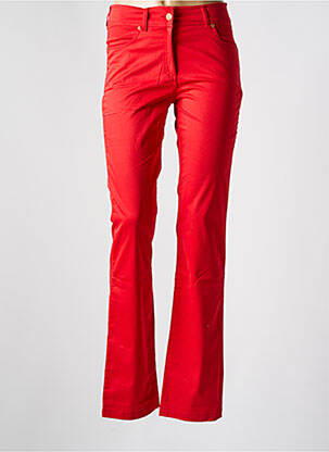 Pantalon slim tissage popeline taille normale rouge PAUL BRIAL femme