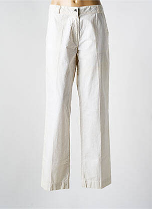 Pantalon chino tissage popeline taille normale beige SETRAK femme