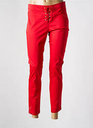 Pantalon 7/8 stretch taille normale rouge PAUL BRIAL femme