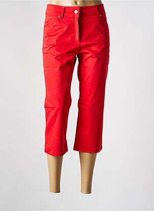 Pantacourt stretch taille normale rouge PAUL BRIAL femme