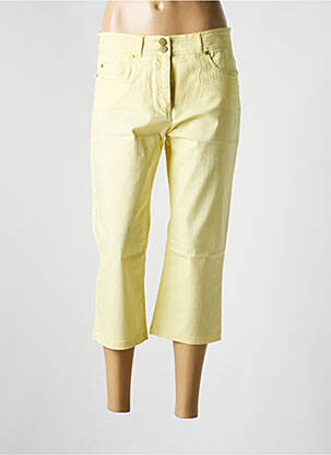 Pantacourt stretch taille normale jaune PAUL BRIAL femme