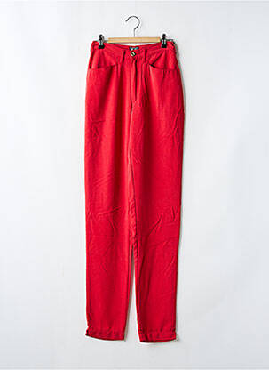 Pantalon slim taille haute taille haute rouge SETRAK femme