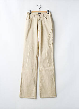Pantalon flare taille haute taille haute beige SETRAK femme