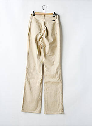 Pantalon flare taille haute taille haute beige SETRAK femme
