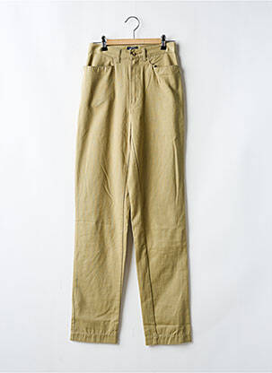 Pantalon slim tissage popeline taille normale vert SETRAK femme
