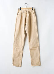 Jeans coupe slim stretch taille haute beige SETRAK femme