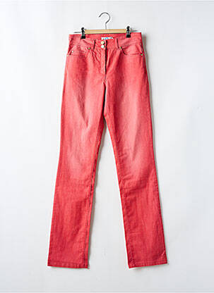 Jeans coupe slim stretch taille haute rouge PAUL BRIAL femme
