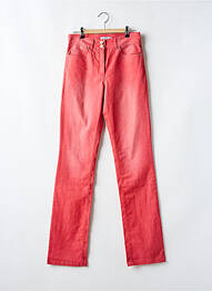 Jeans coupe slim stretch taille haute rouge PAUL BRIAL femme