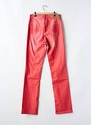Jeans coupe slim stretch taille haute rouge PAUL BRIAL femme
