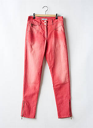 Jeans coupe slim stretch rouge PAUL BRIAL femme
