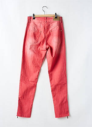 Jeans coupe slim stretch rouge PAUL BRIAL femme