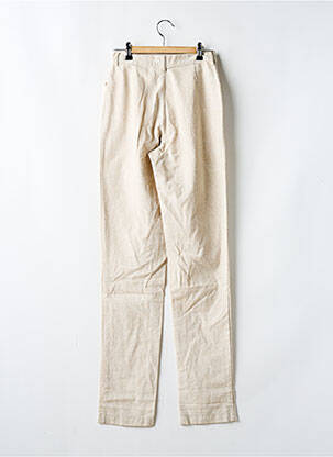 Pantalon slim taille haute taille haute beige SETRAK femme