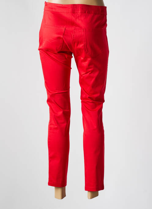 Pantalon 7/8 stretch taille normale rouge PAUL BRIAL femme