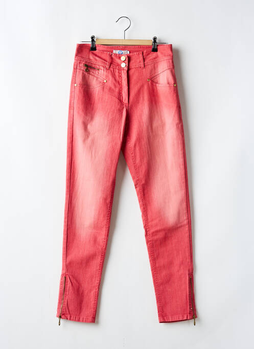 Jeans coupe slim rouge PAUL BRIAL pour femme