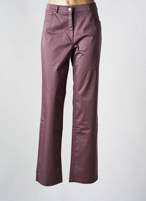 Pantalon droit violet PAUL BRIAL pour femme