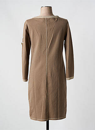Robe pull stretch manches longues beige ELISA CAVALETTI femme