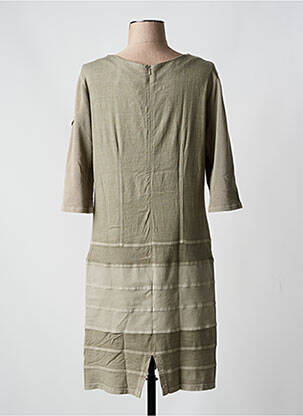 Robe mi-longue manches 3/4 manches 3/4 vert ELISA CAVALETTI femme