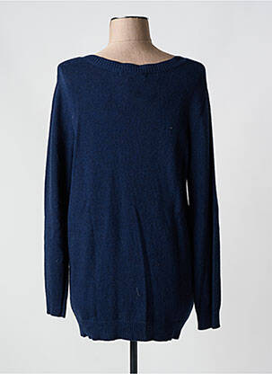 Pull coupe droite manches longues bleu LAUREN VIDAL femme