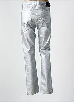 Pantalon slim stretch taille normale argent LAUREN VIDAL femme